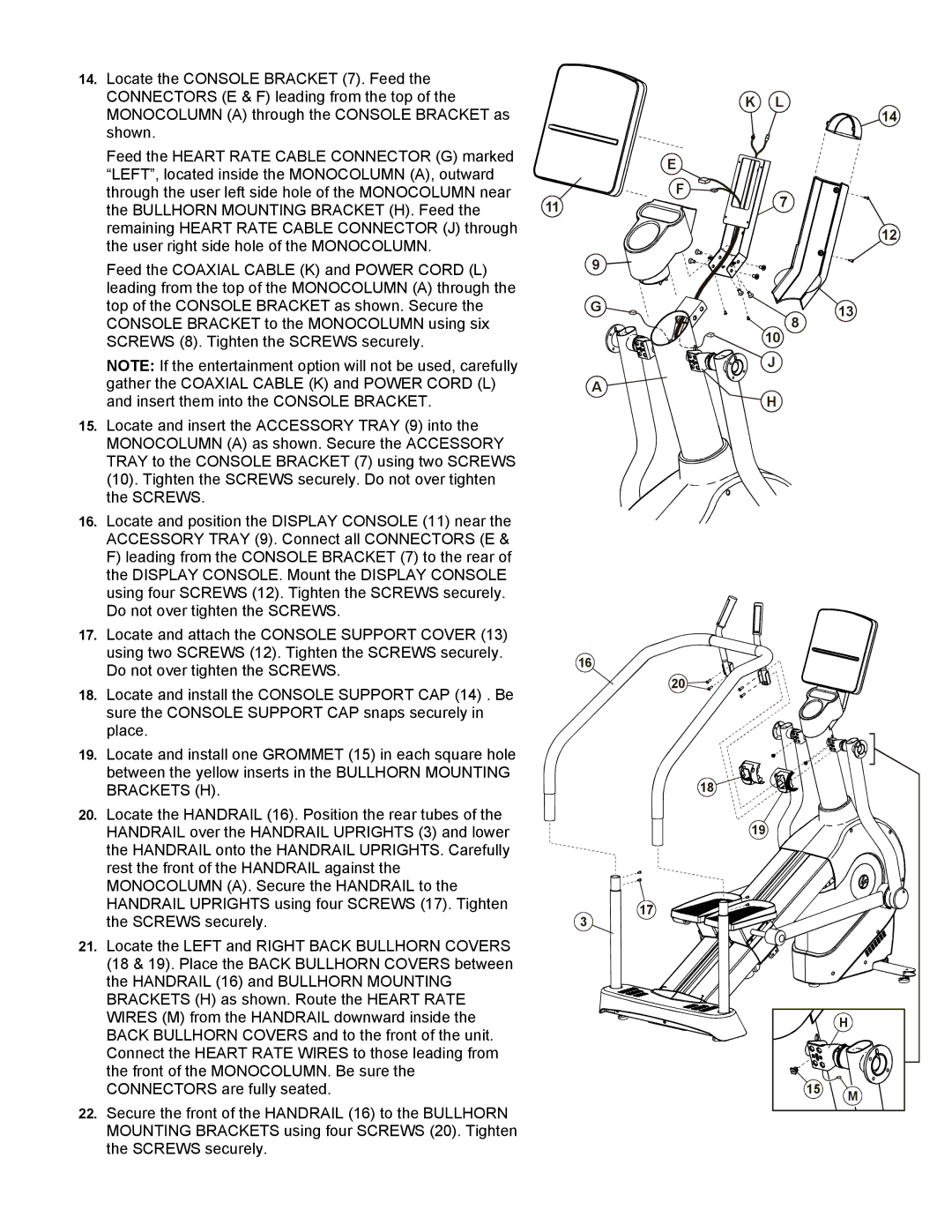 Life Fitness 95LI manual 15 M 