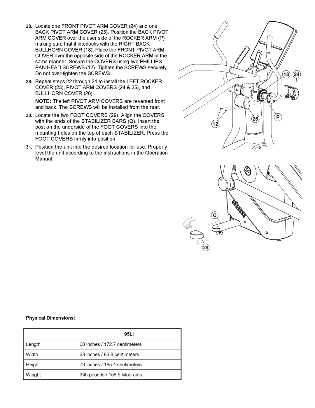 Life Fitness 95LI manual 25 P 