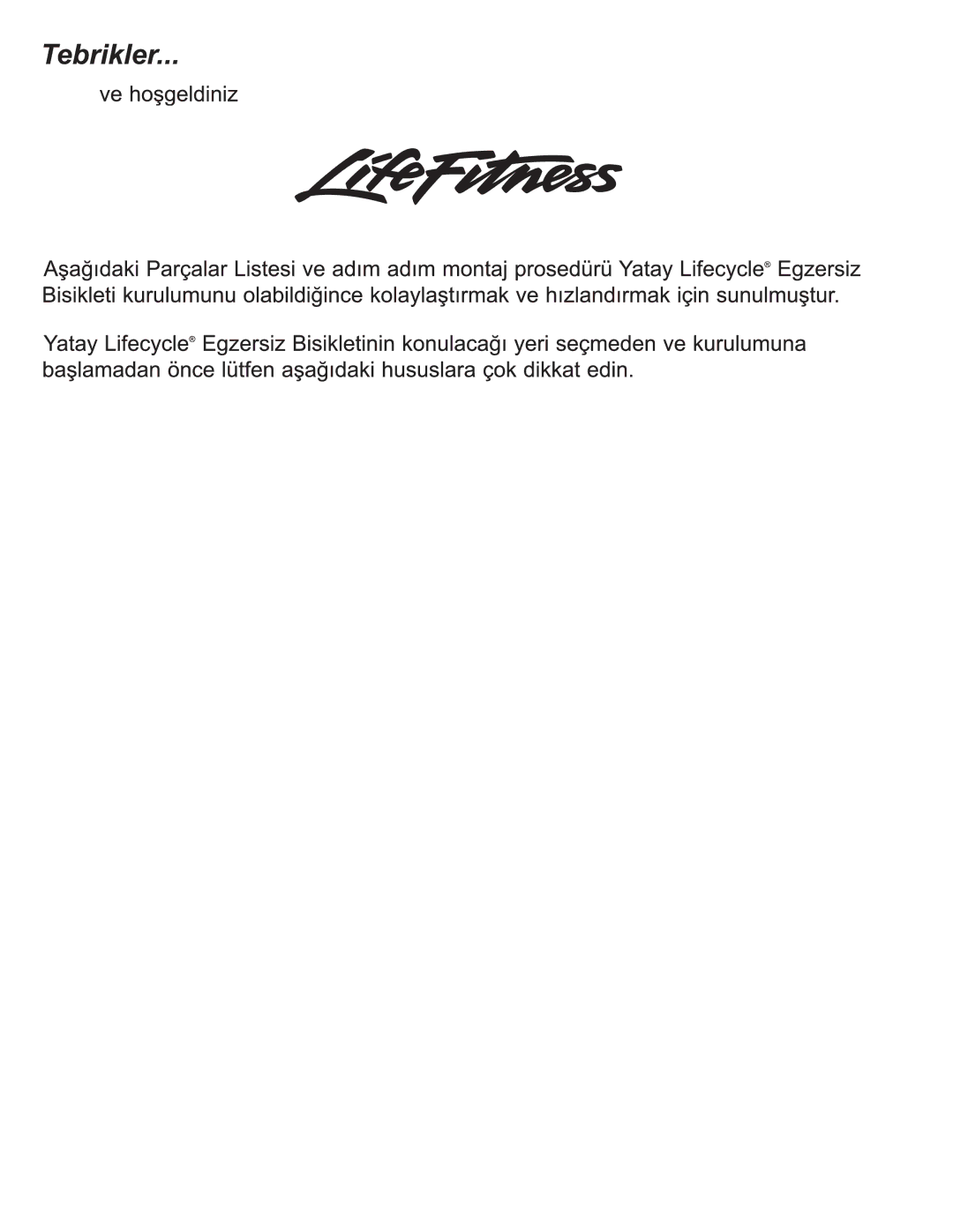 Life Fitness 95R manual 