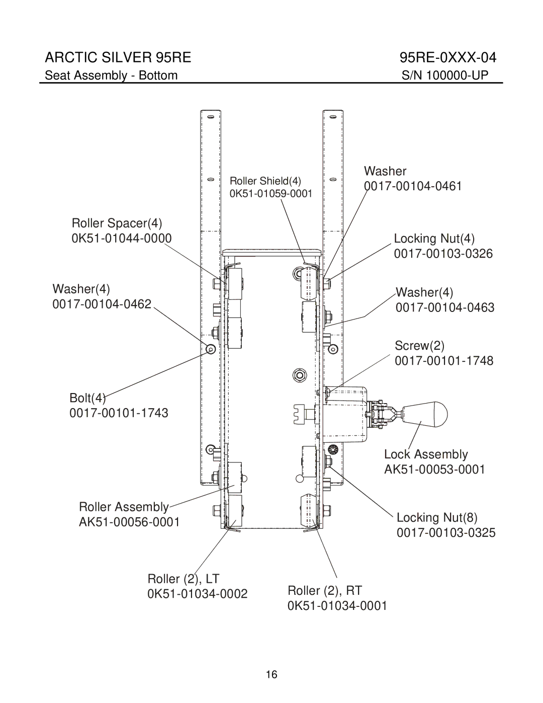 Life Fitness 95Re manual Seat Assembly Bottom 100000-UP 