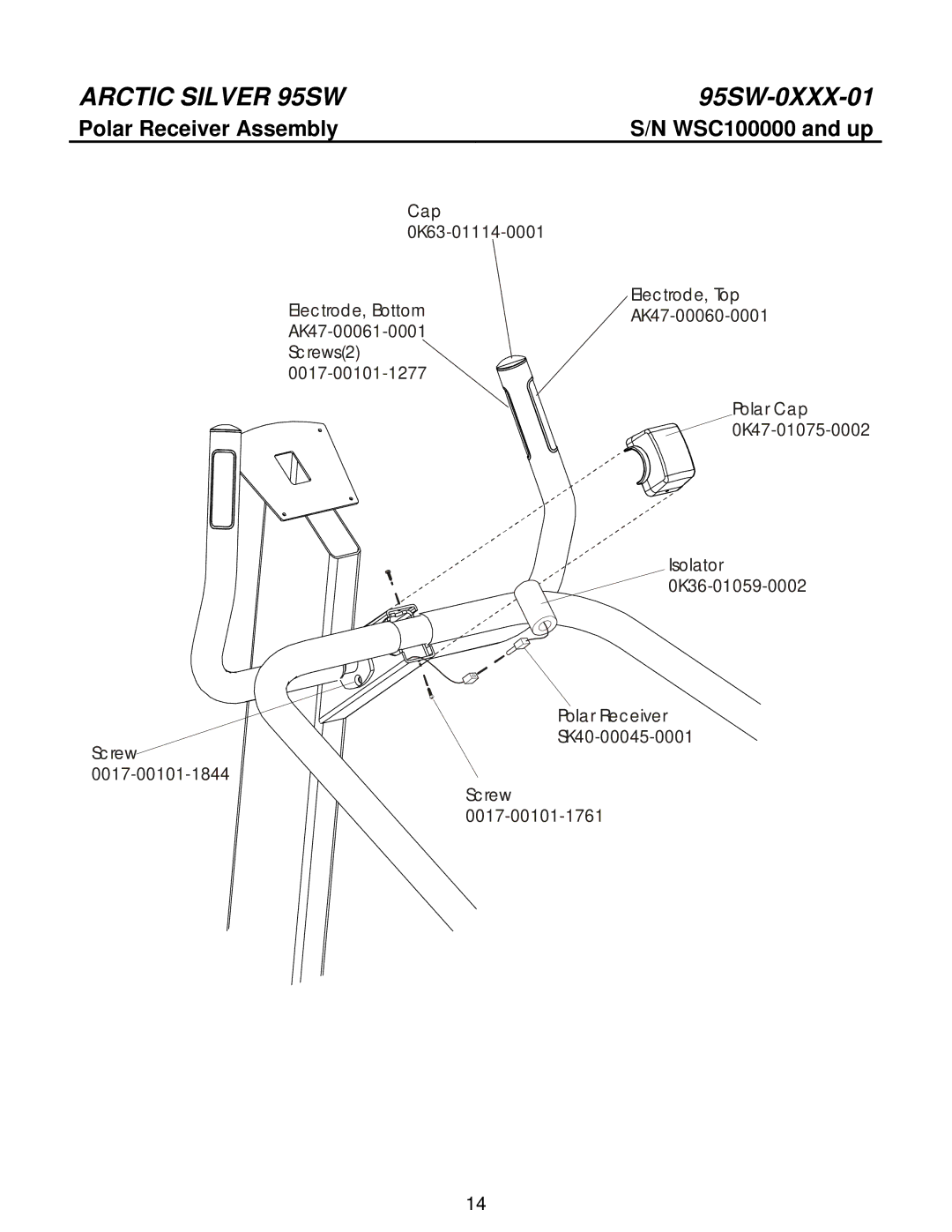 Life Fitness 95SW manual Polar Receiver Assembly 