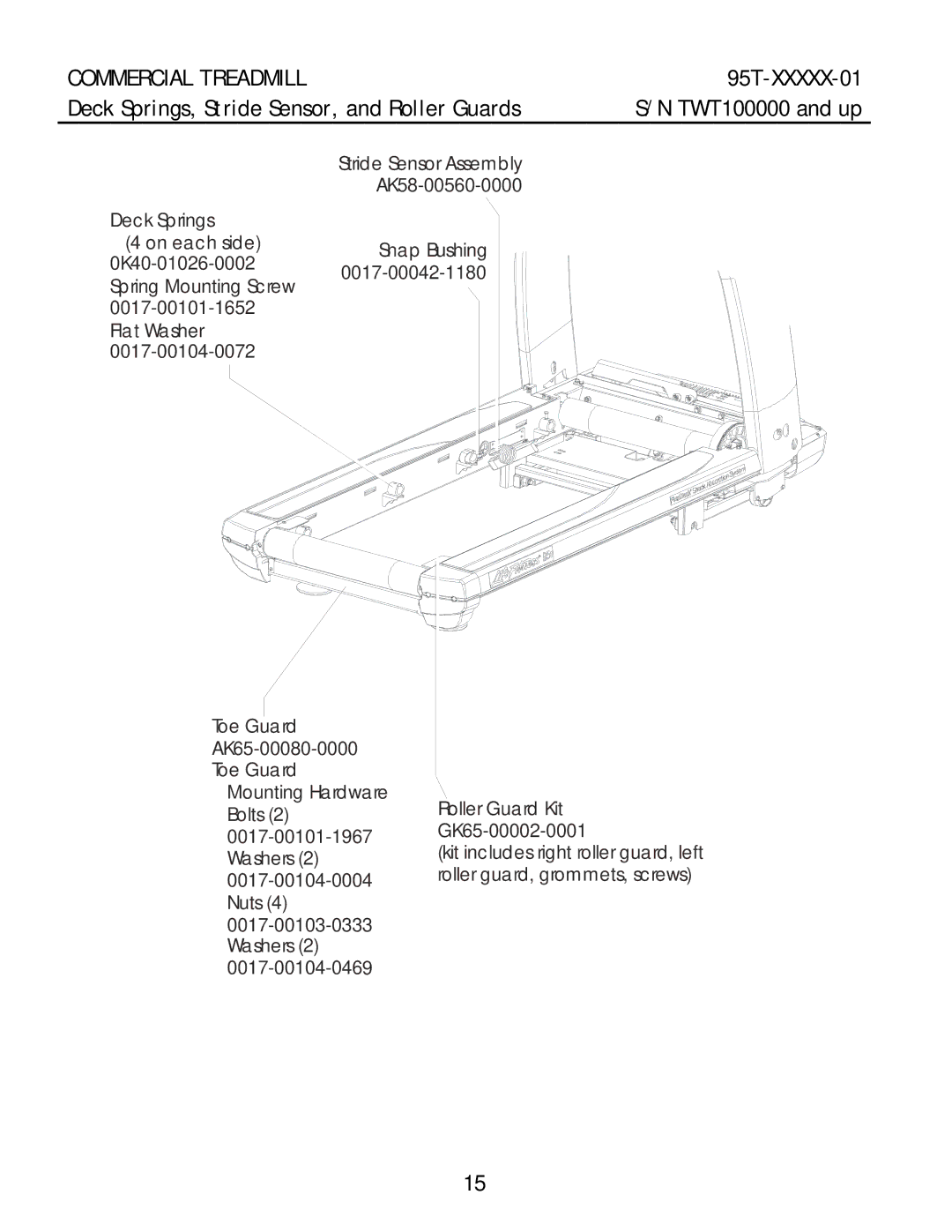 Life Fitness 95T-XXXXX-01 manual Commercial Treadmill 