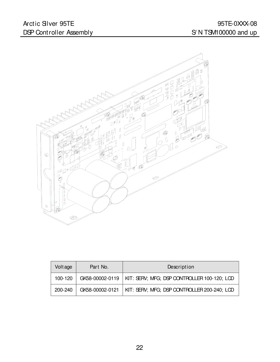 Life Fitness 95TE-0XXX-08 manual Voltage Description 