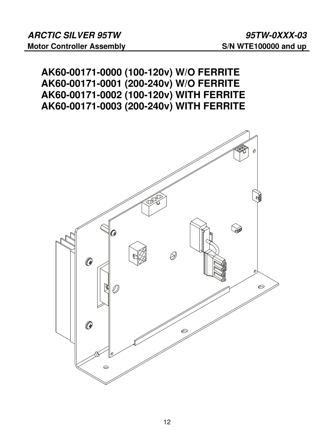 Life Fitness 95TW manual Motor Controller Assembly 