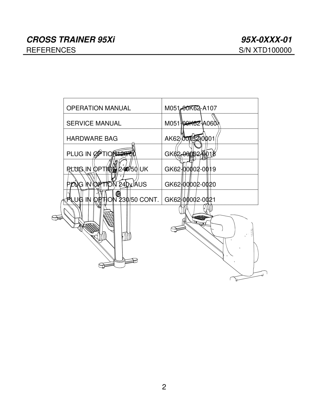 Life Fitness manual Cross Trainer 95X-0XXX-01 