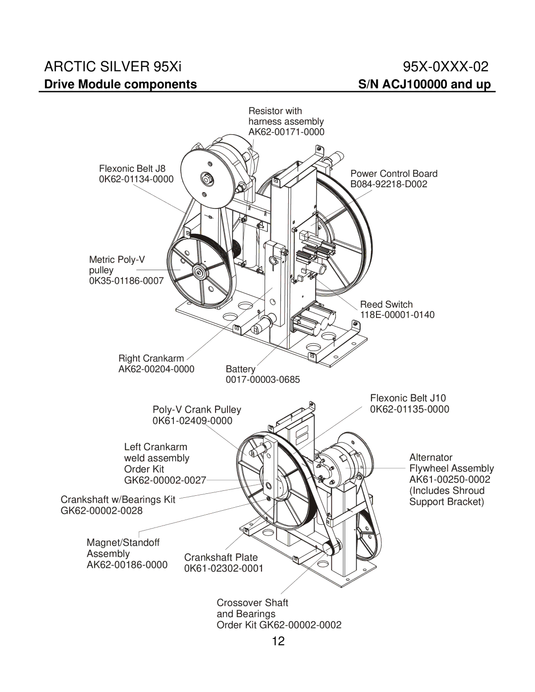 Life Fitness 95X-0XXX-02 manual Drive Module components 