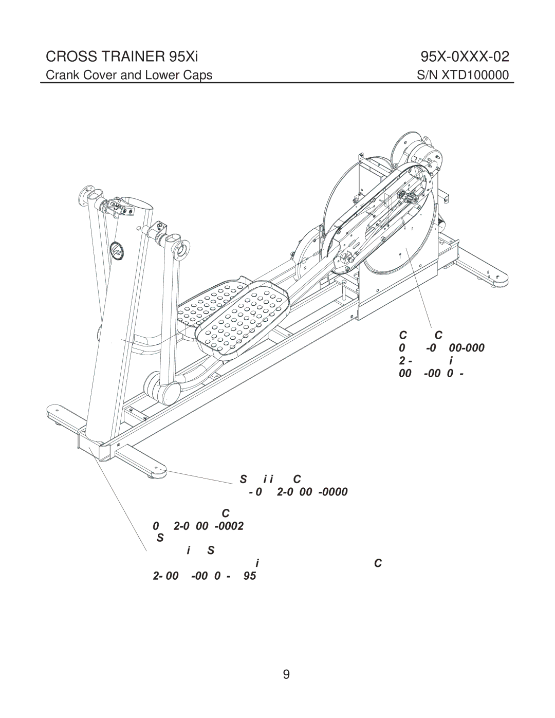 Life Fitness 95X-0XXX-02 manual Crank Cover and Lower Caps 