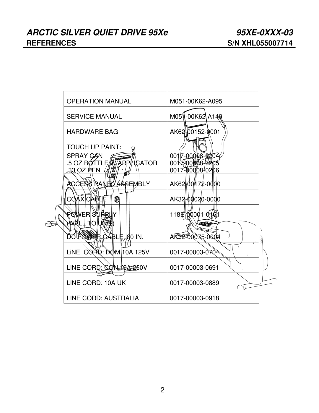 Life Fitness 95Xe-0XXX-03 manual Arctic Silver Quiet Drive 95Xe 95XE-0XXX-03 