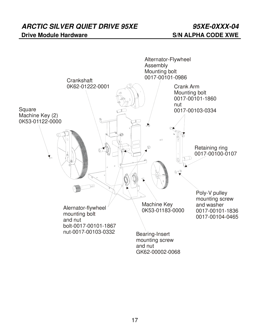 Life Fitness 95Xe-0XXX-04 manual Drive Module Hardware 