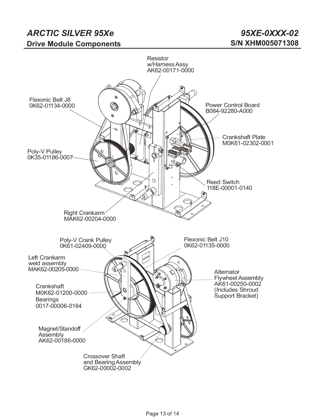 Life Fitness 95Xe manual Drive Module Components 