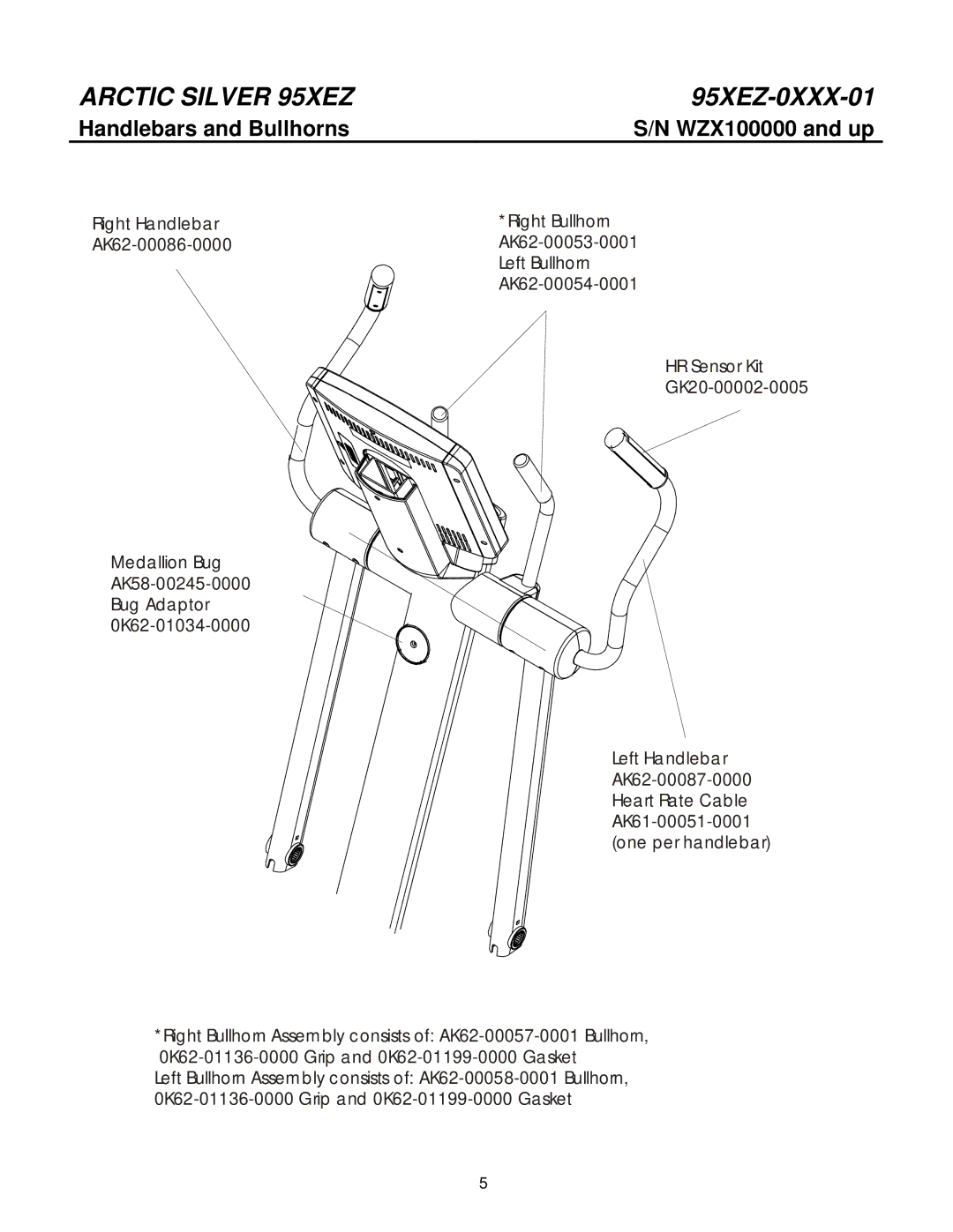 Life Fitness 95XEZ-0XXX-01 manual Handlebars and Bullhorns 