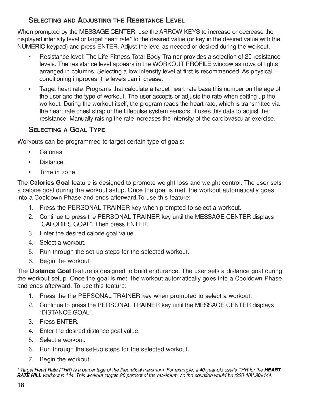 Life Fitness 95XI operation manual Selecting and Adjusting the Resistance Level 