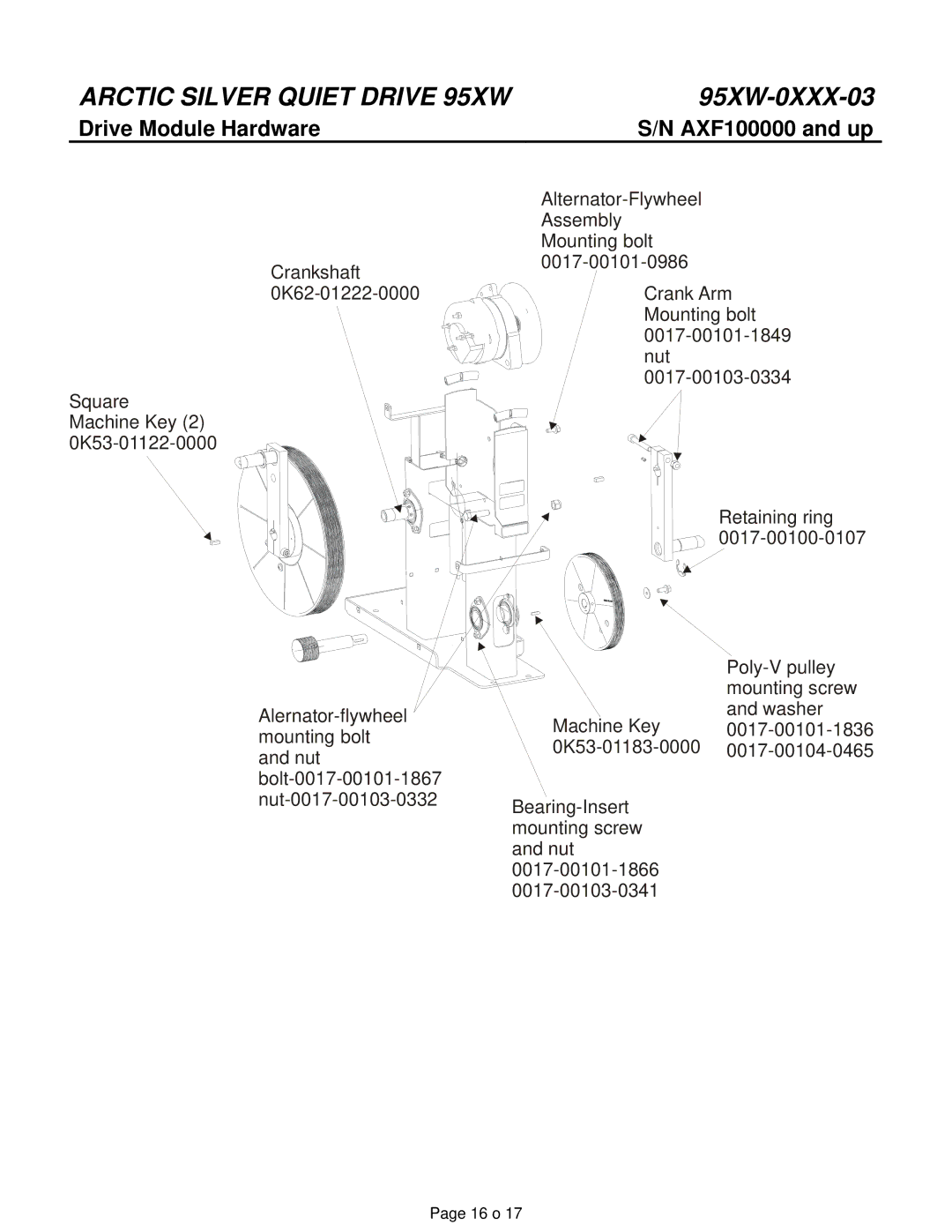 Life Fitness 95XW-0XXX-03 manual Drive Module Hardware 