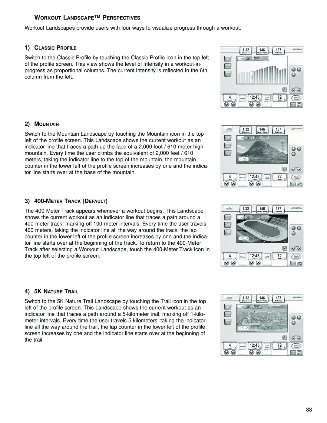 Life Fitness 97C, 95R operation manual Workout Landscape Perspectives 