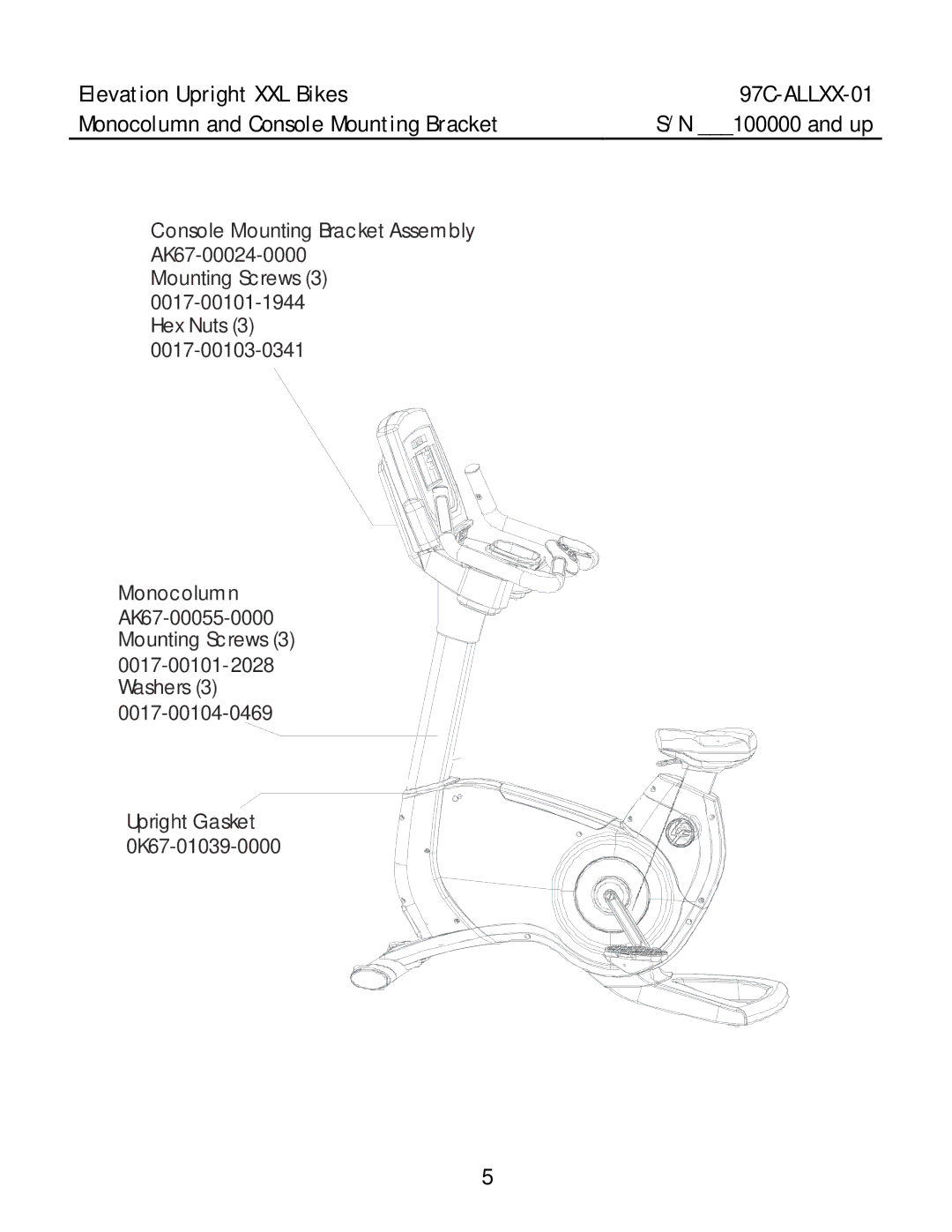 Life Fitness 97C-ALLXX-01 manual 