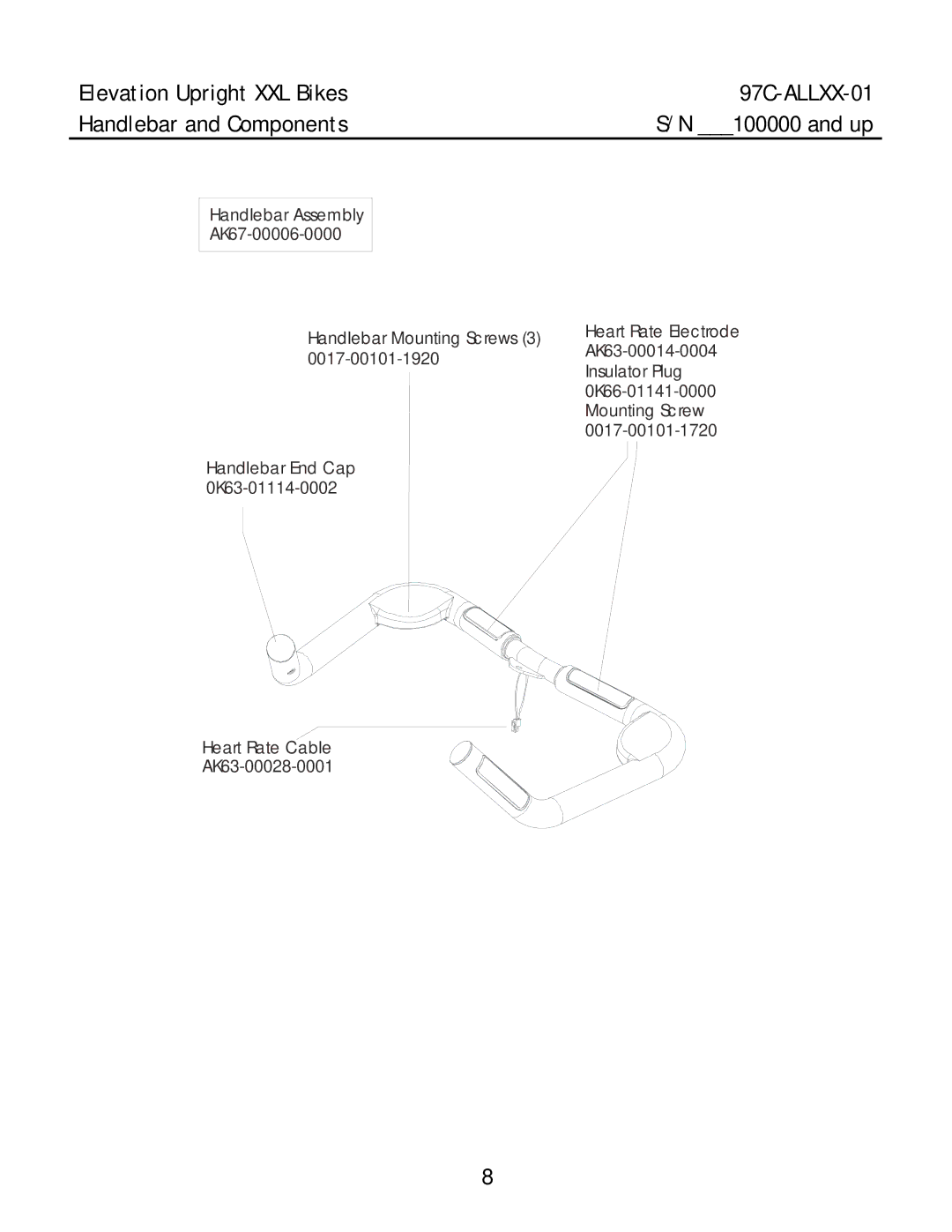 Life Fitness 97C-ALLXX-01 manual and up 