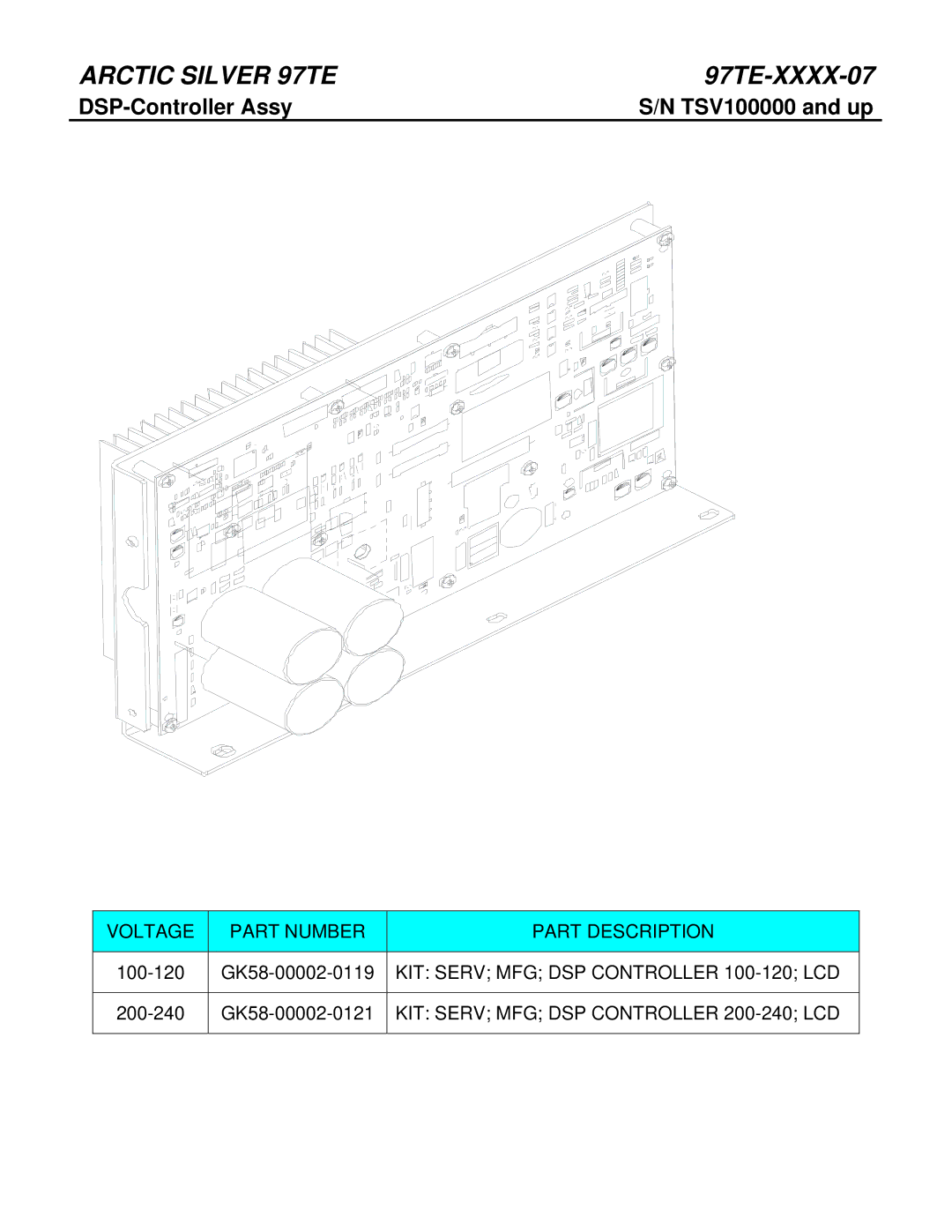 Life Fitness 97TE-XXXX-07 manual DSP-Controller Assy 