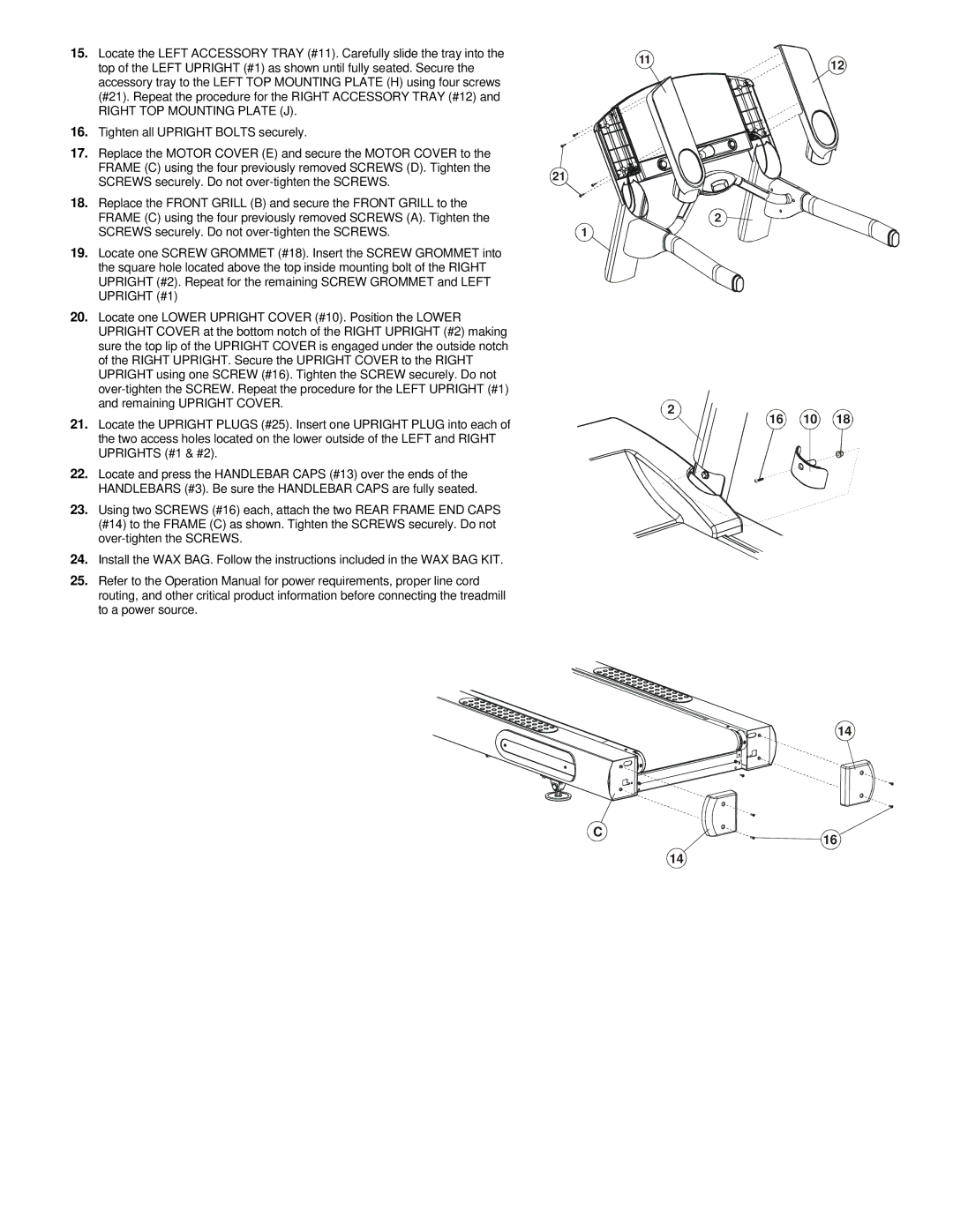 Life Fitness 97TE manual Right TOP Mounting Plate J, 16 10 