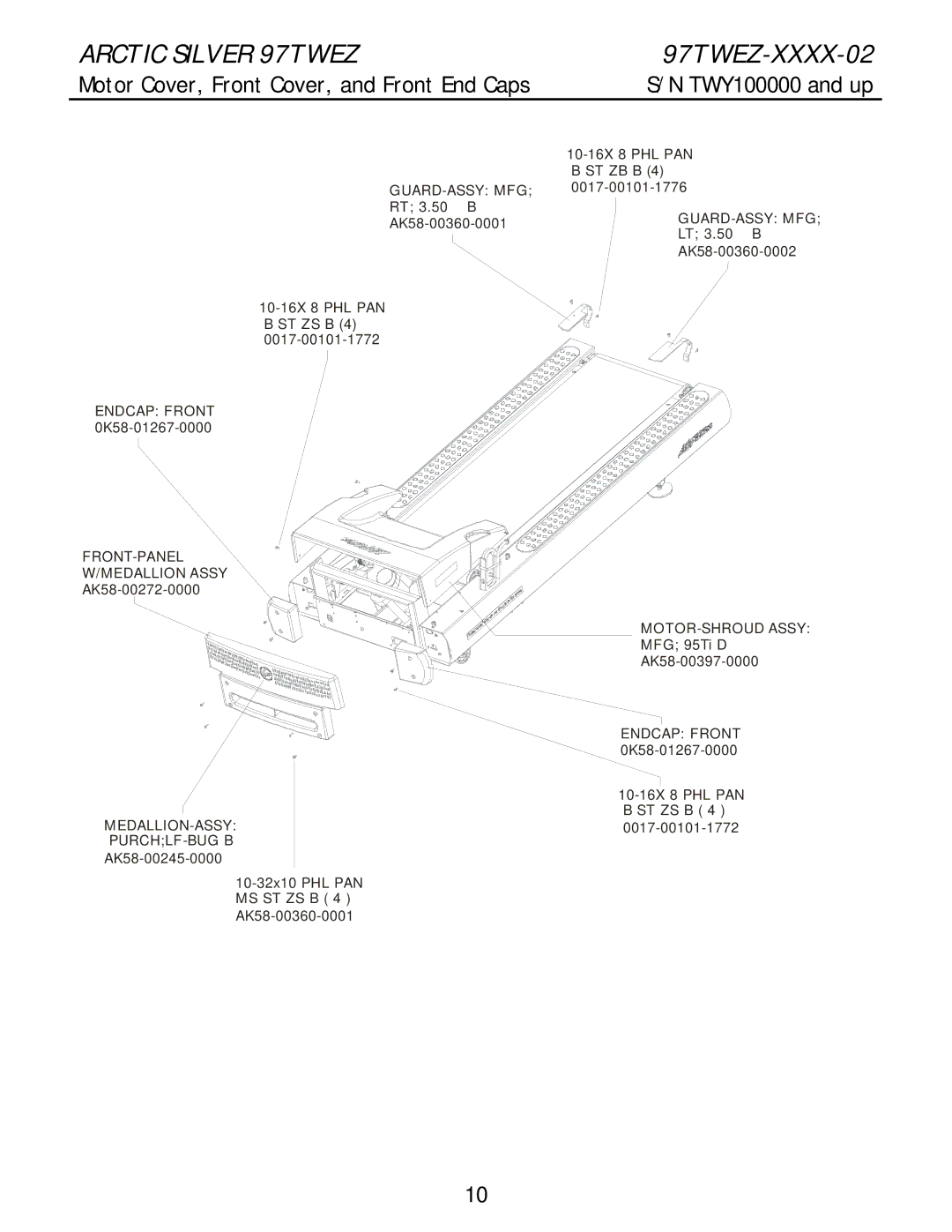 Life Fitness 97twez manual Guard-Assy Mfg 