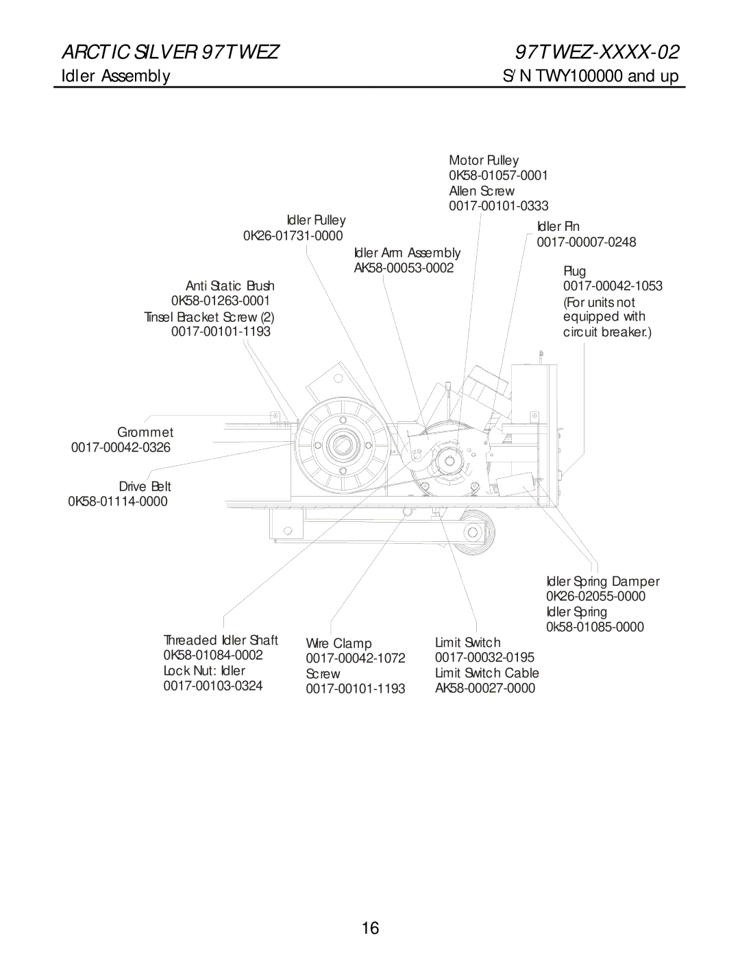 Life Fitness 97twez manual Idler Assembly 