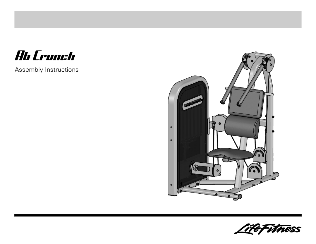 Life Fitness Ab Crunch manual 