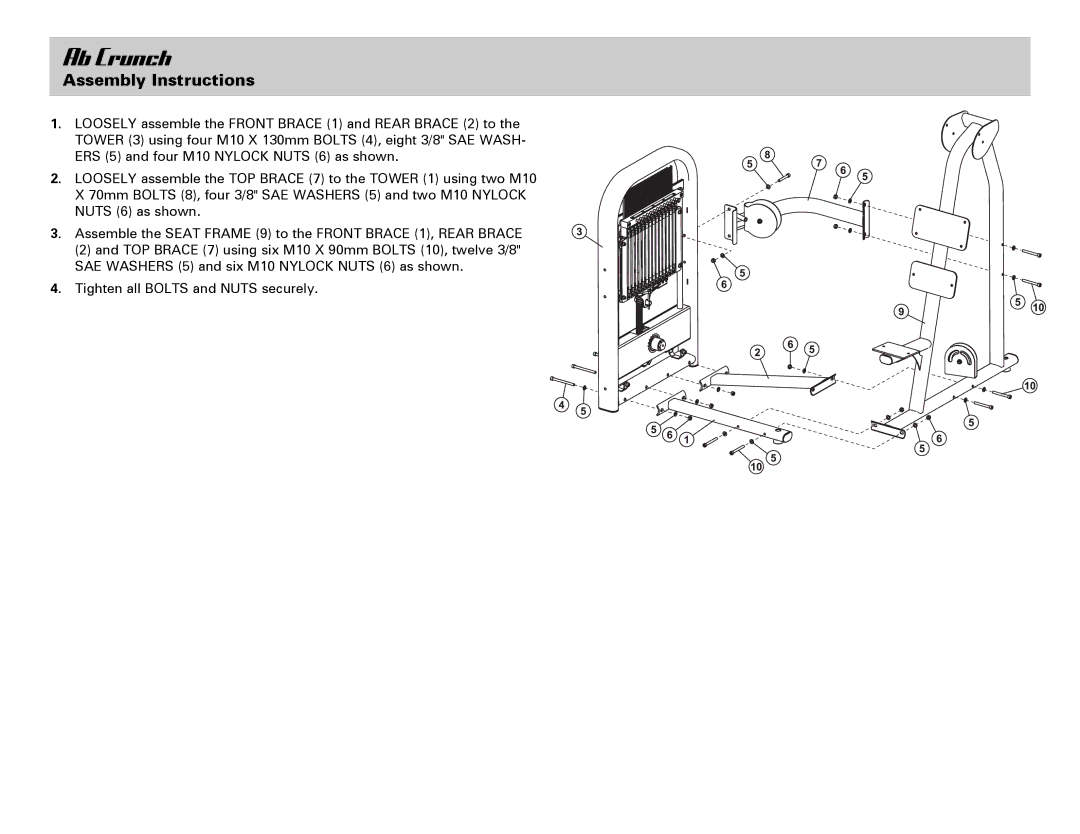 Life Fitness Ab Crunch manual 