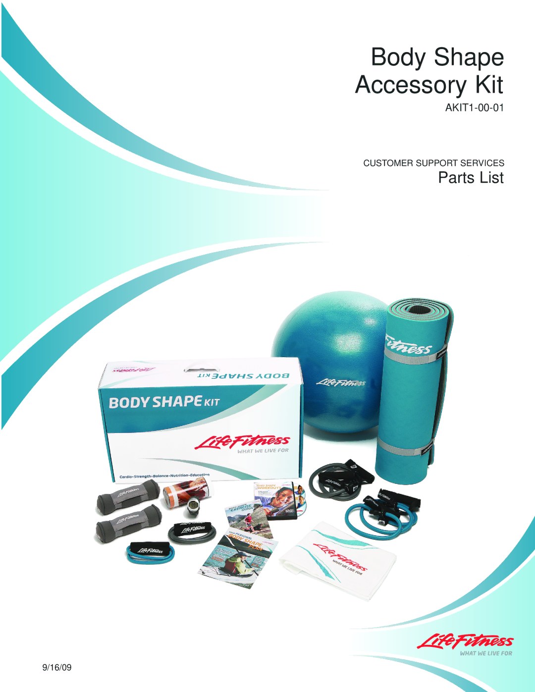 Life Fitness AKIT1-00-01 manual Body Shape Accessory Kit 