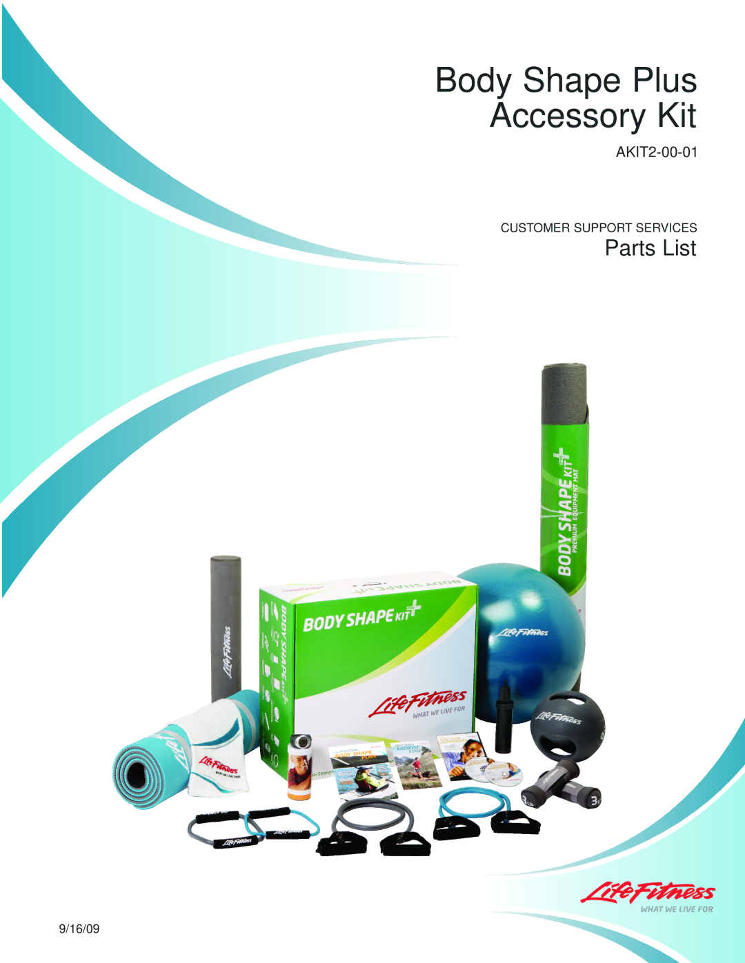 Life Fitness AKIT2-00-01 manual Body Shape Plus Accessory Kit 