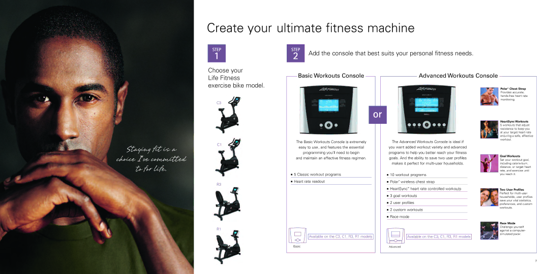 Life Fitness C-R Series manual Create your ultimate fitness machine 