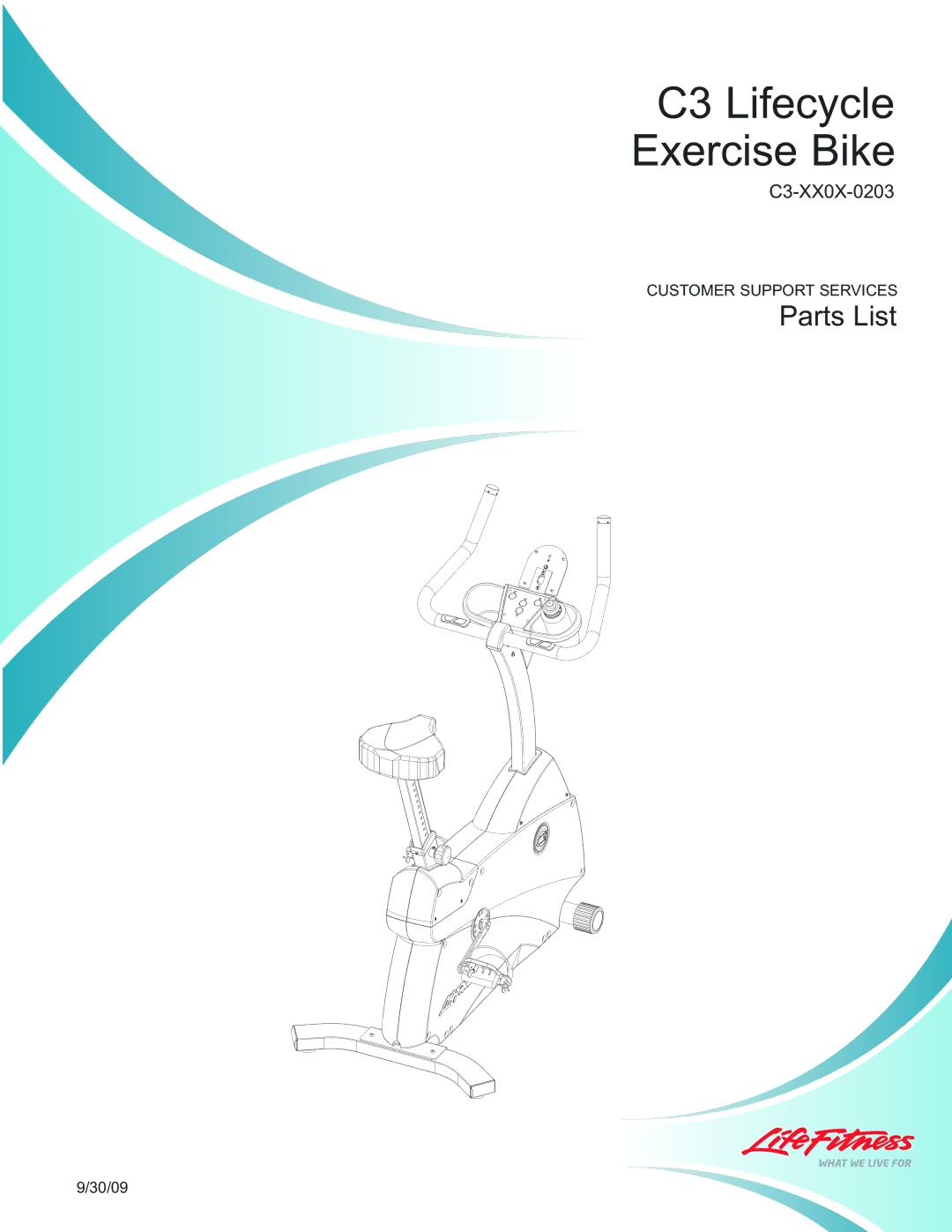 Life Fitness C3-XXOX-0203 manual C3 Lifecycle Exercise Bike 