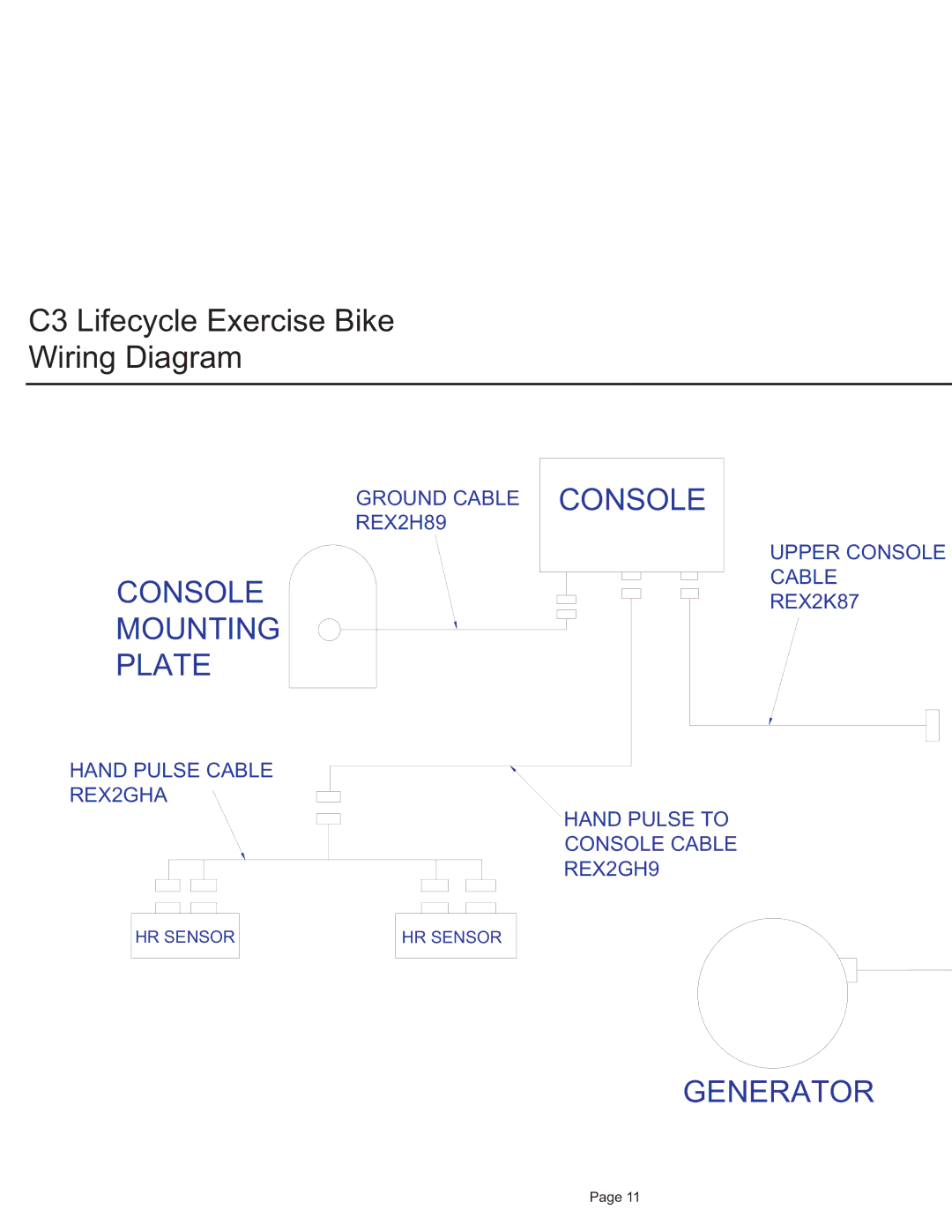 Life Fitness C3-XXOX-0203 manual C3 Lifecycle Exercise BikeC3-XX0X-0203 Wiring Diagram, Console Mounting Plate 