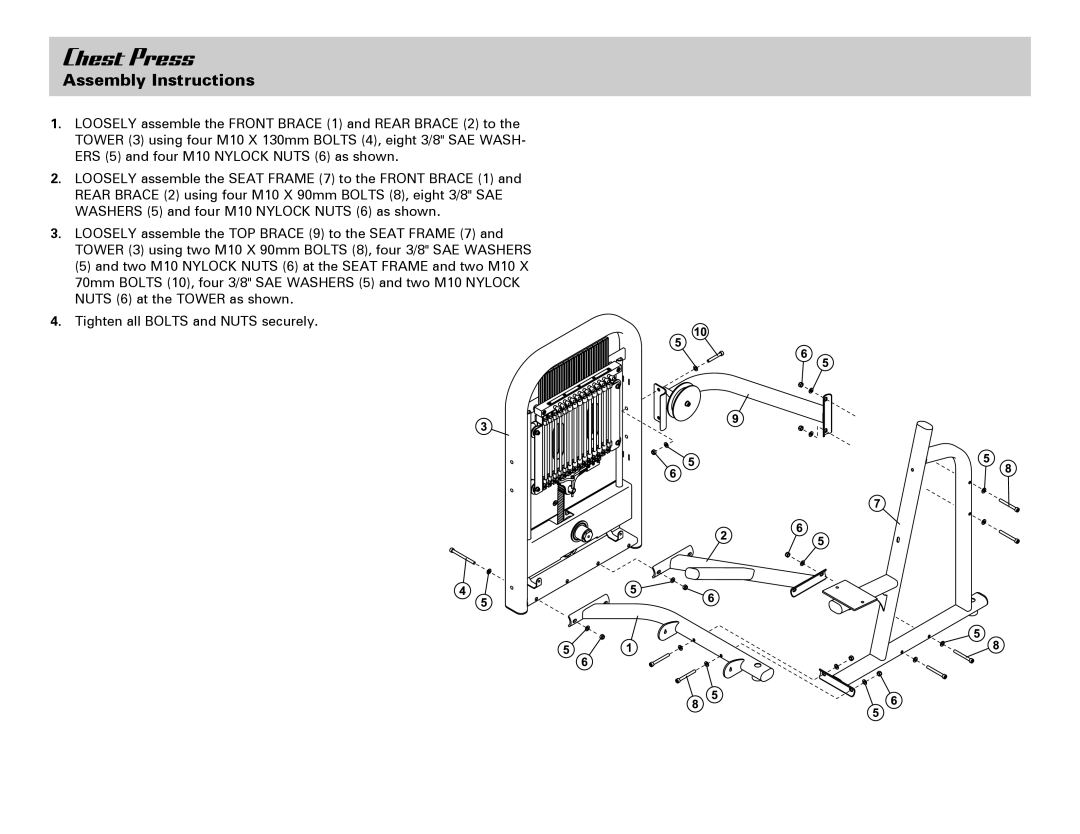 Life Fitness Chest Press manual 