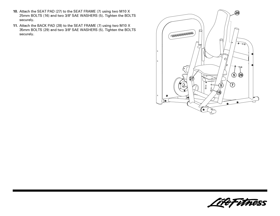 Life Fitness Chest Press manual 