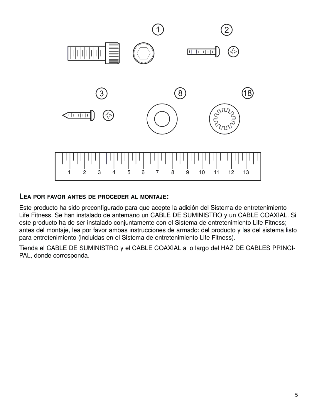 Life Fitness CL5X manual LEA POR Favor Antes DE Proceder AL Montaje 