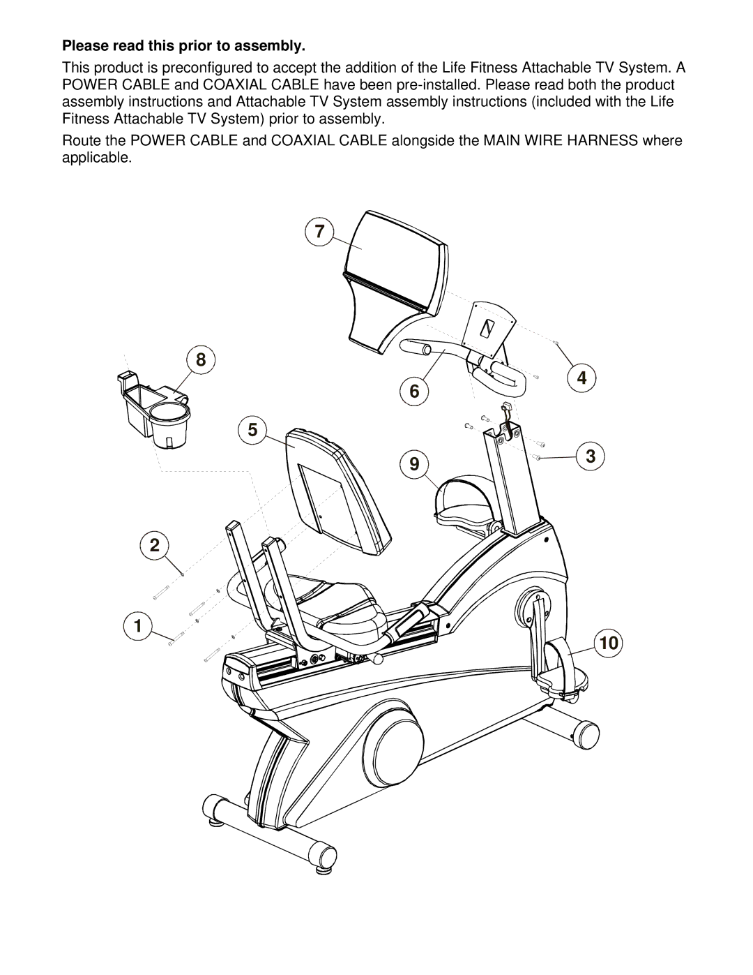 Life Fitness Classic Series manual Please read this prior to assembly 