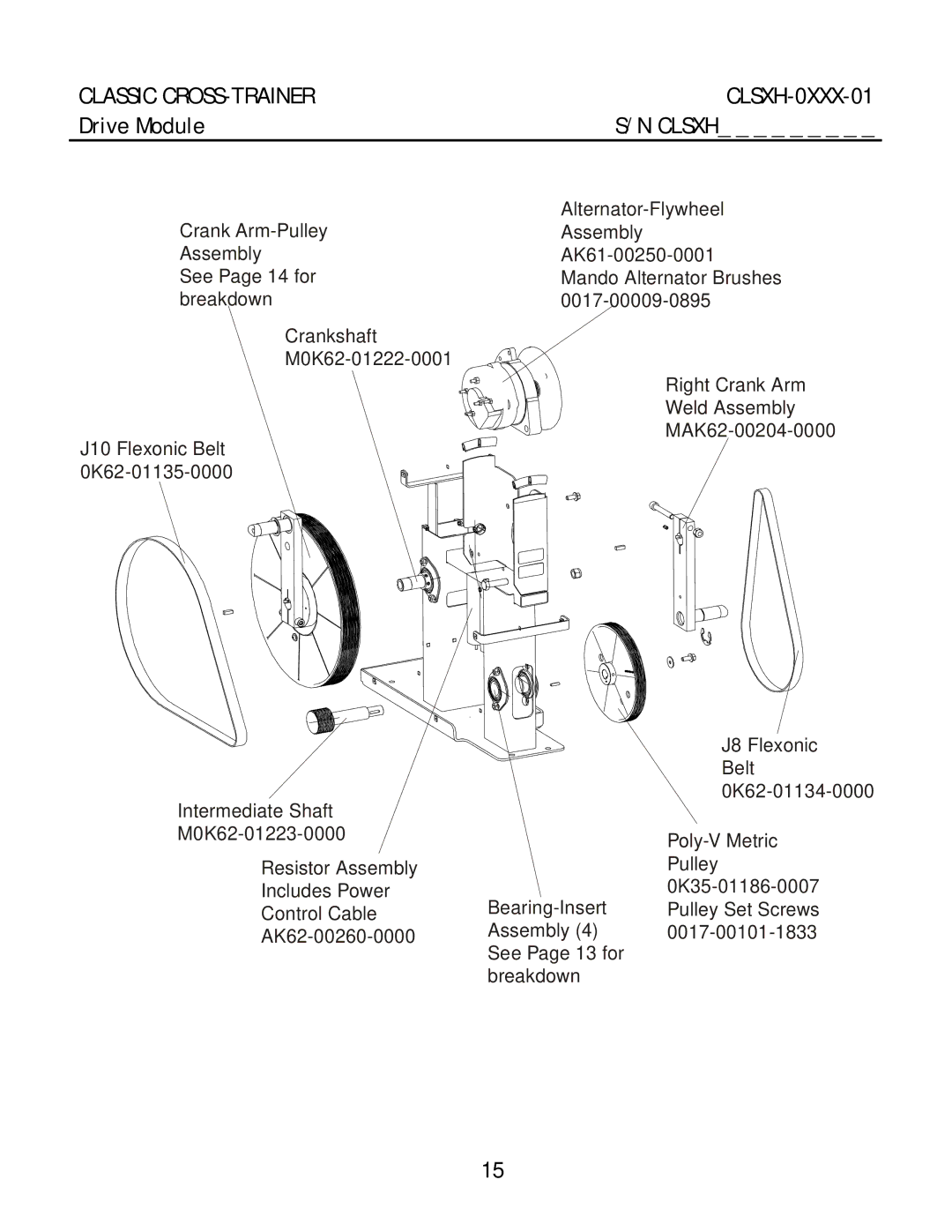 Life Fitness Classic manual Drive Module 