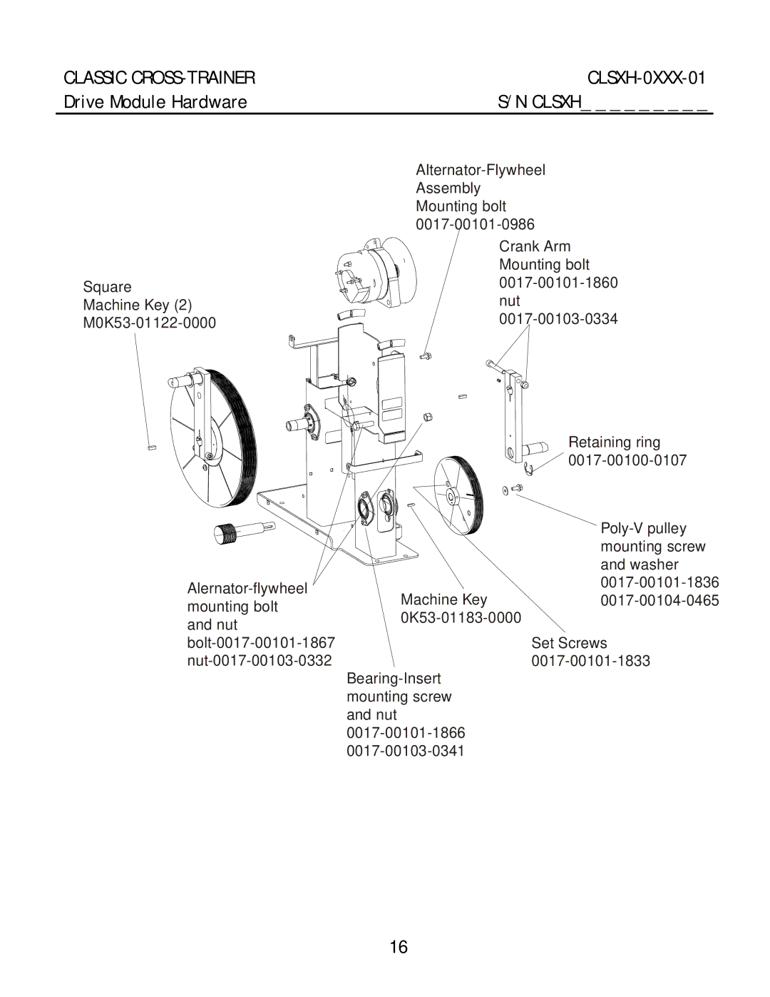 Life Fitness Classic manual Drive Module Hardware 