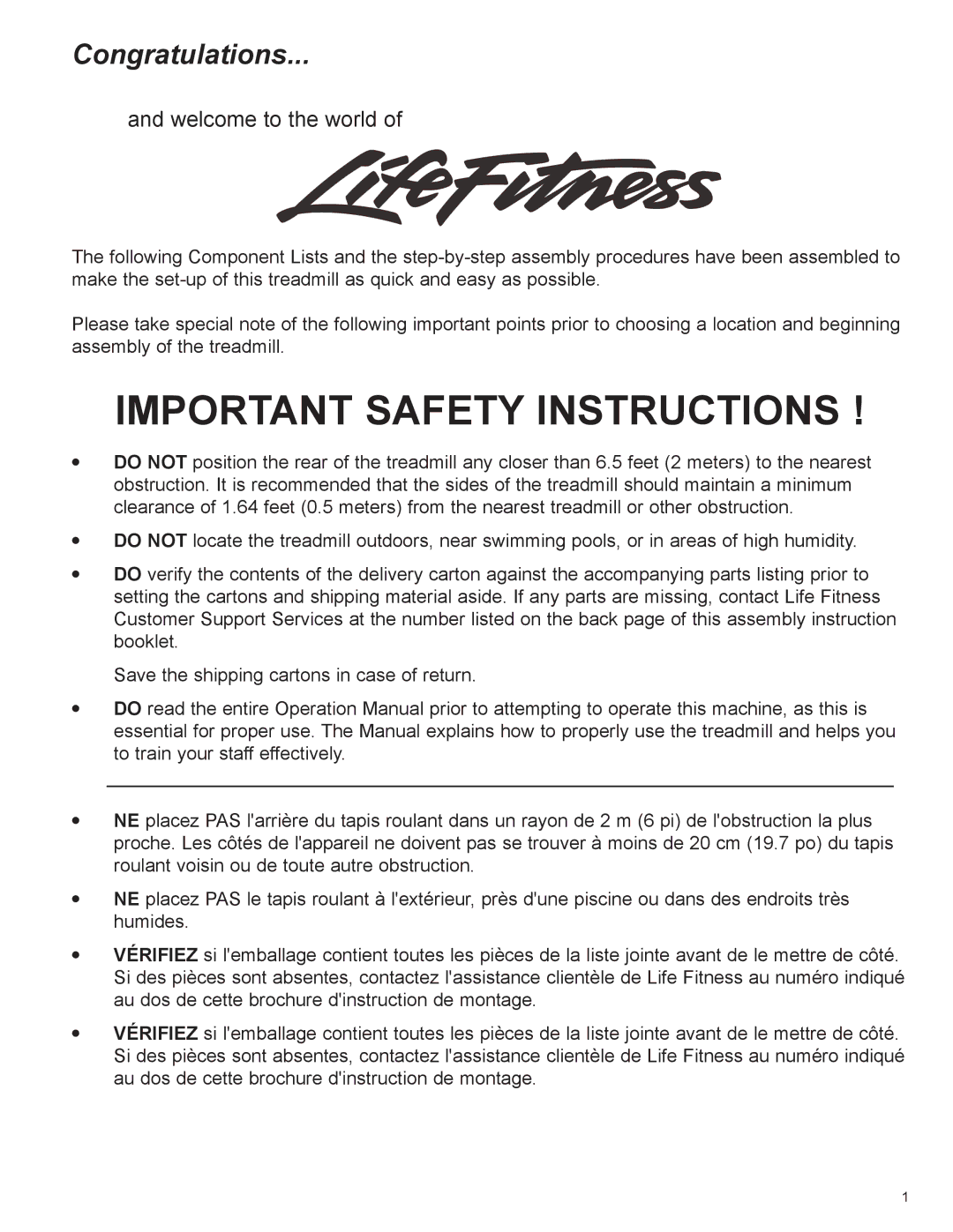 Life Fitness CLST, 97Ti manual Important Safety Instructions 