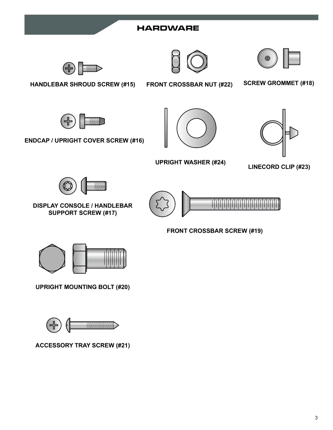 Life Fitness CLST, 97Ti manual Hardware 