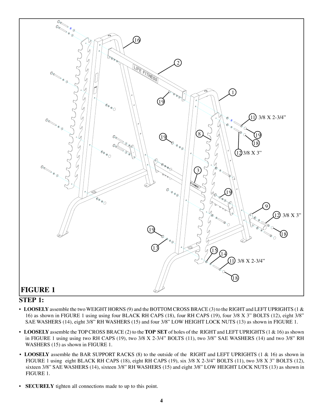 Life Fitness Club Machine manual Step 