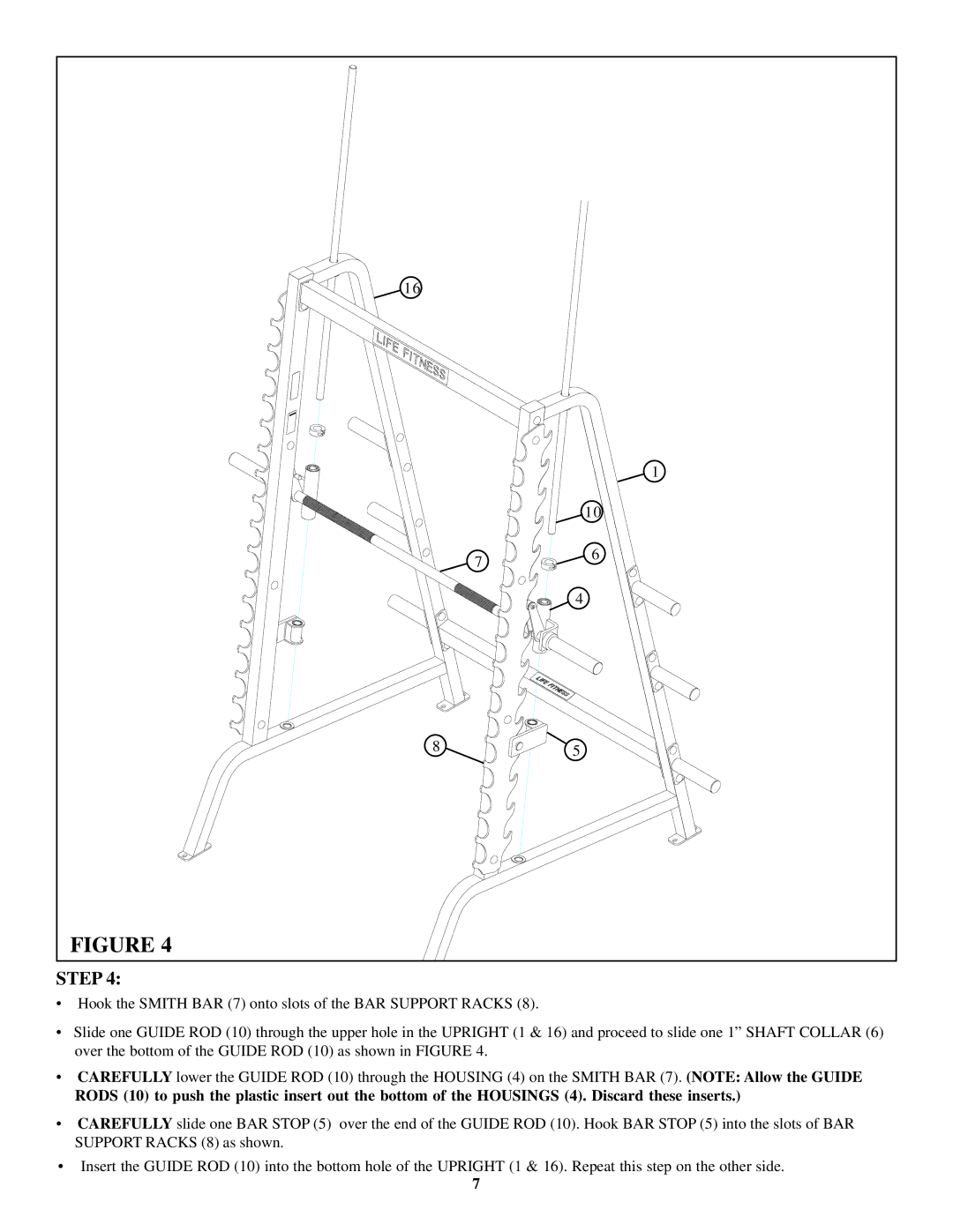 Life Fitness Club Machine manual Step 