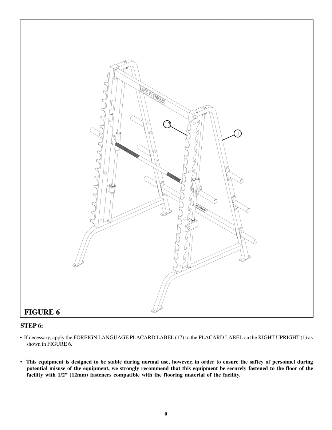 Life Fitness Club Machine manual Step 