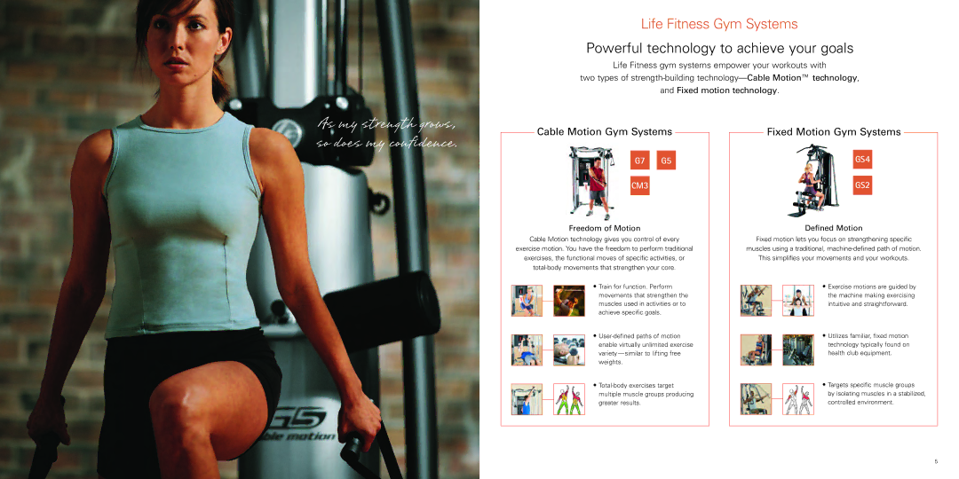 Life Fitness CM3 GS4 GS2G5 manual Life Fitness Gym Systems, Powerful technology to achieve your goals 