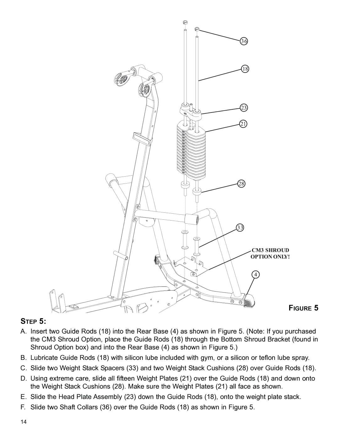 Life Fitness manual CM3 Shroud Option only 