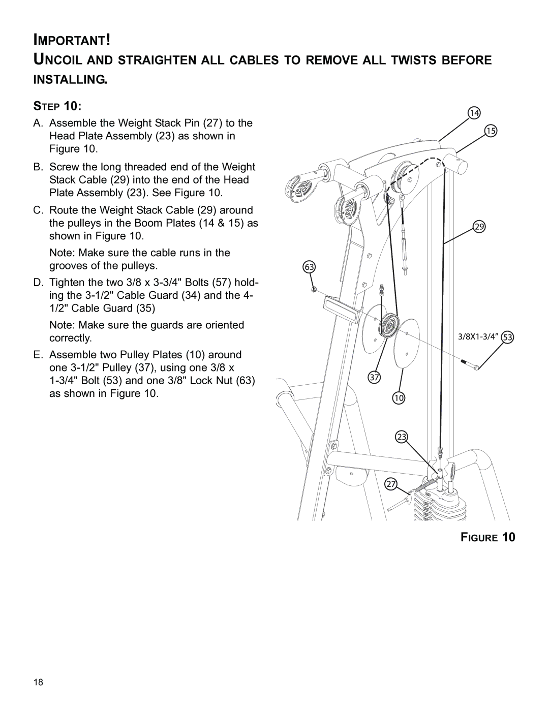 Life Fitness CM3 manual Step 