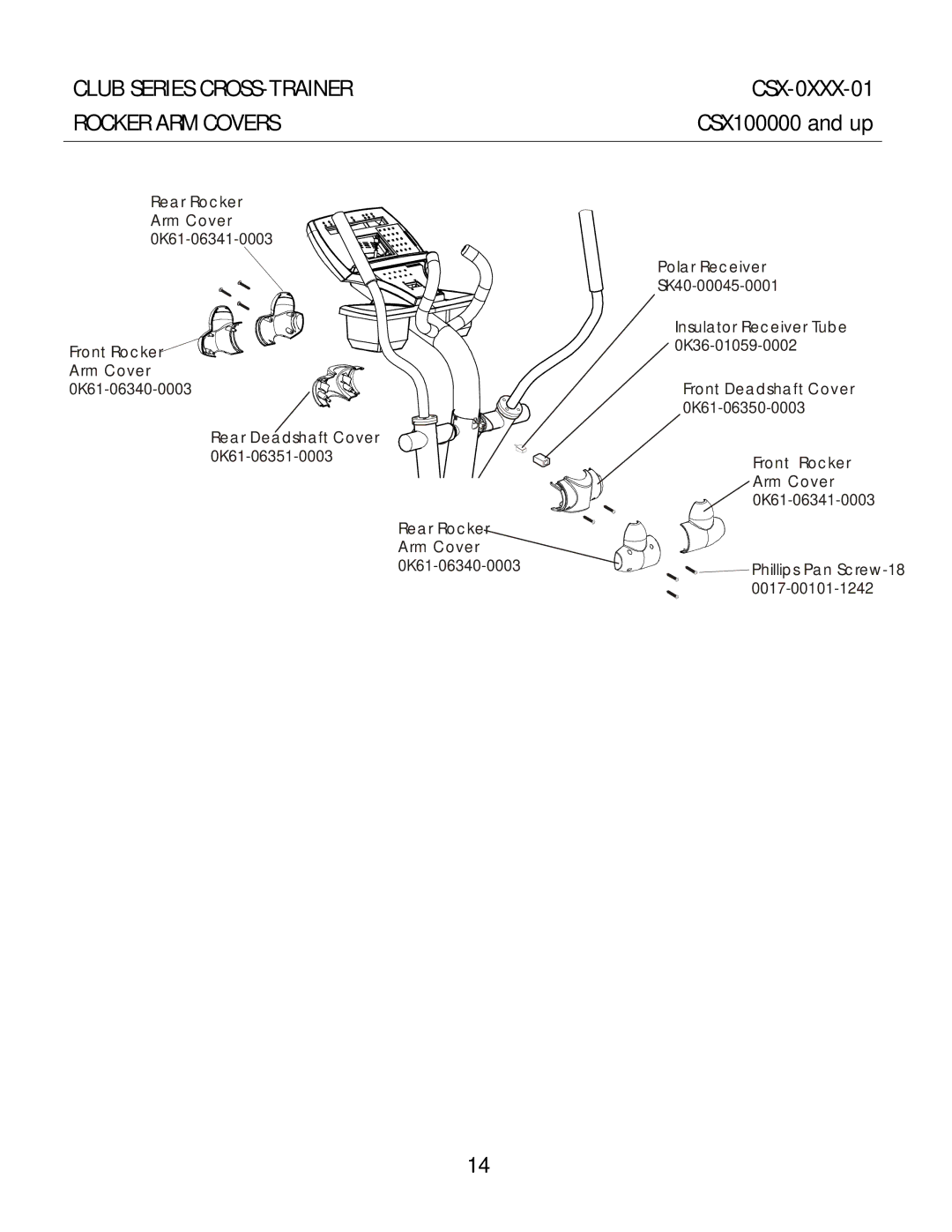 Life Fitness CSX-01 manual Club Series CROSS-TRAINER 