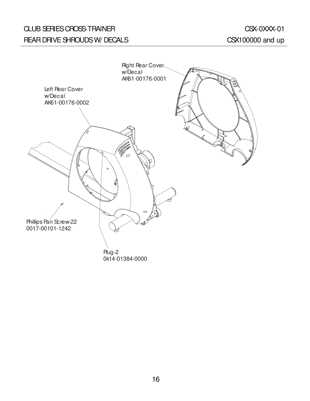 Life Fitness CSX-01 manual Plug-2 0k14-01384-0000 