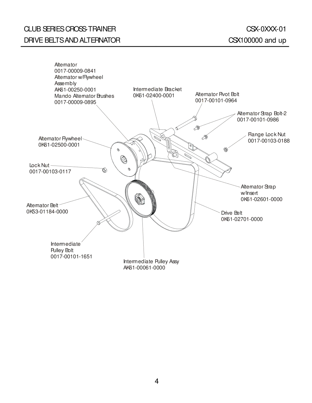 Life Fitness CSX-01 manual Lock Nut 