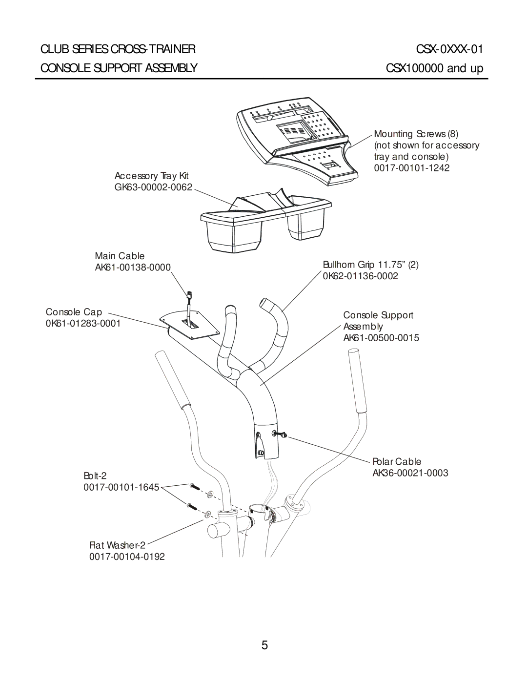 Life Fitness CSX-01 manual AK61-00138-0000 