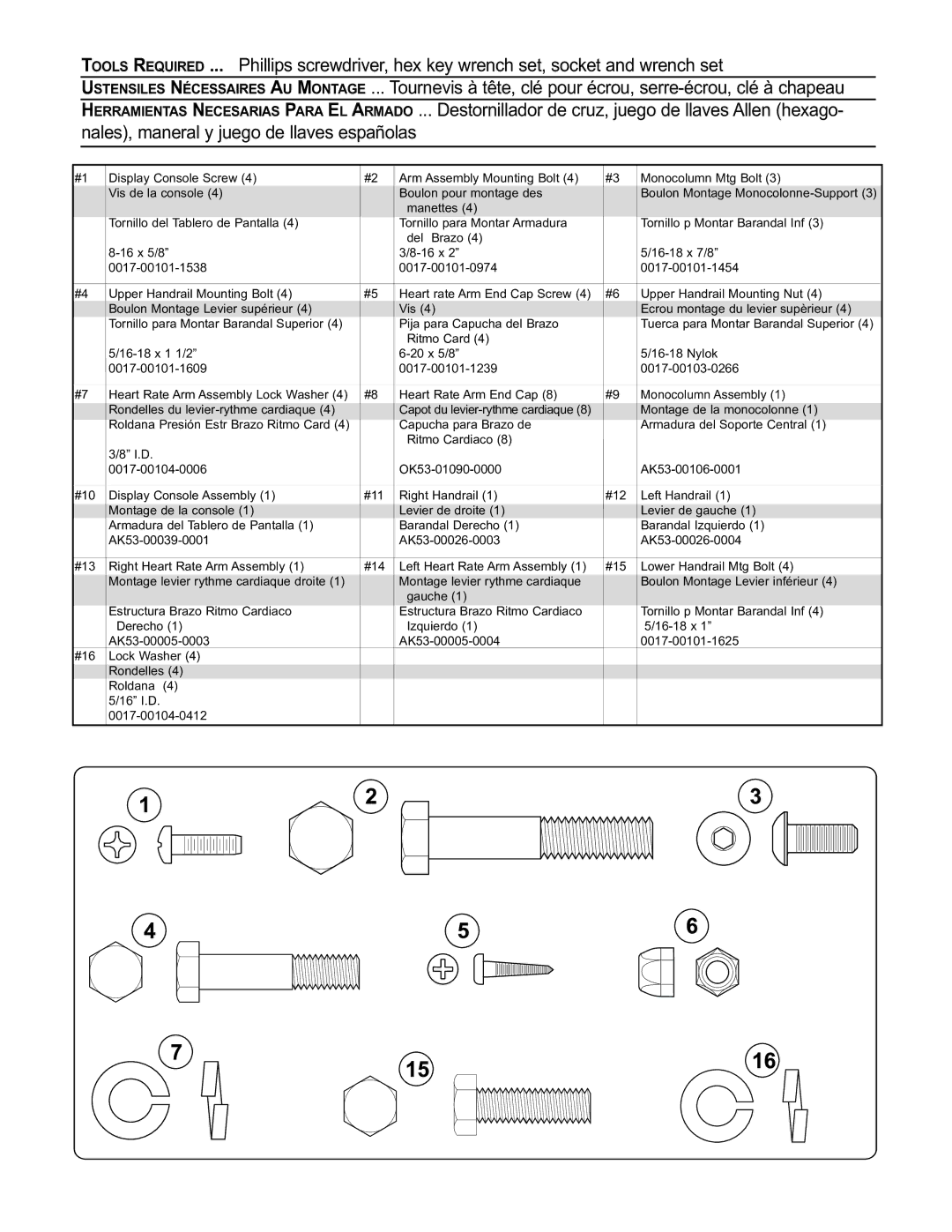 Life Fitness CT9500 installation manual Montage de la monocolonne 